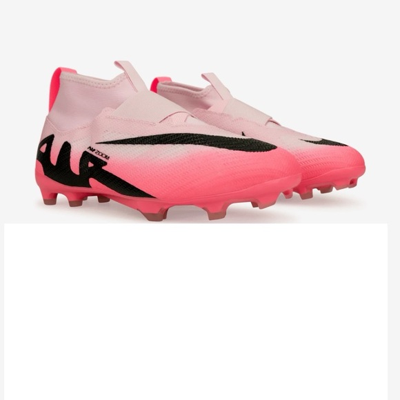 NIKE KIDS ZOOM MERCURIAL SUPERFLY 9 PRO FG PINK FOAM/BLACK SOCCER CLEATS - Picture 1 of 8